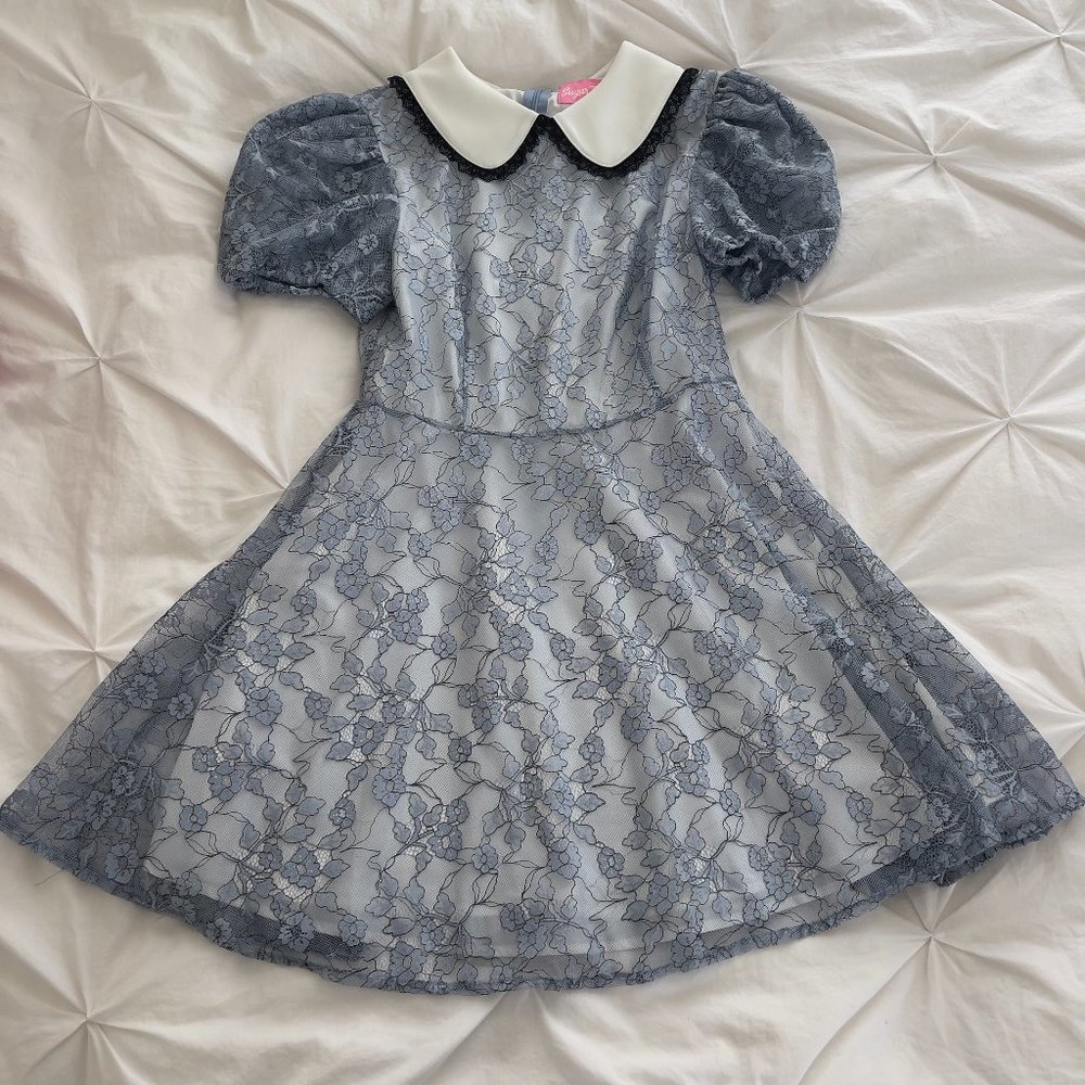 Dolls Kill Sugar Thrillz Blue Mini Dress